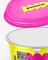 100g Butter Plastic Cup with Peel Off Foil Seal Mockup