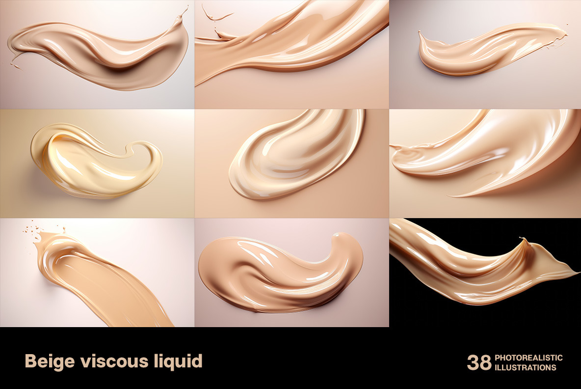 Beige viscous liquid Beige viscous liquid