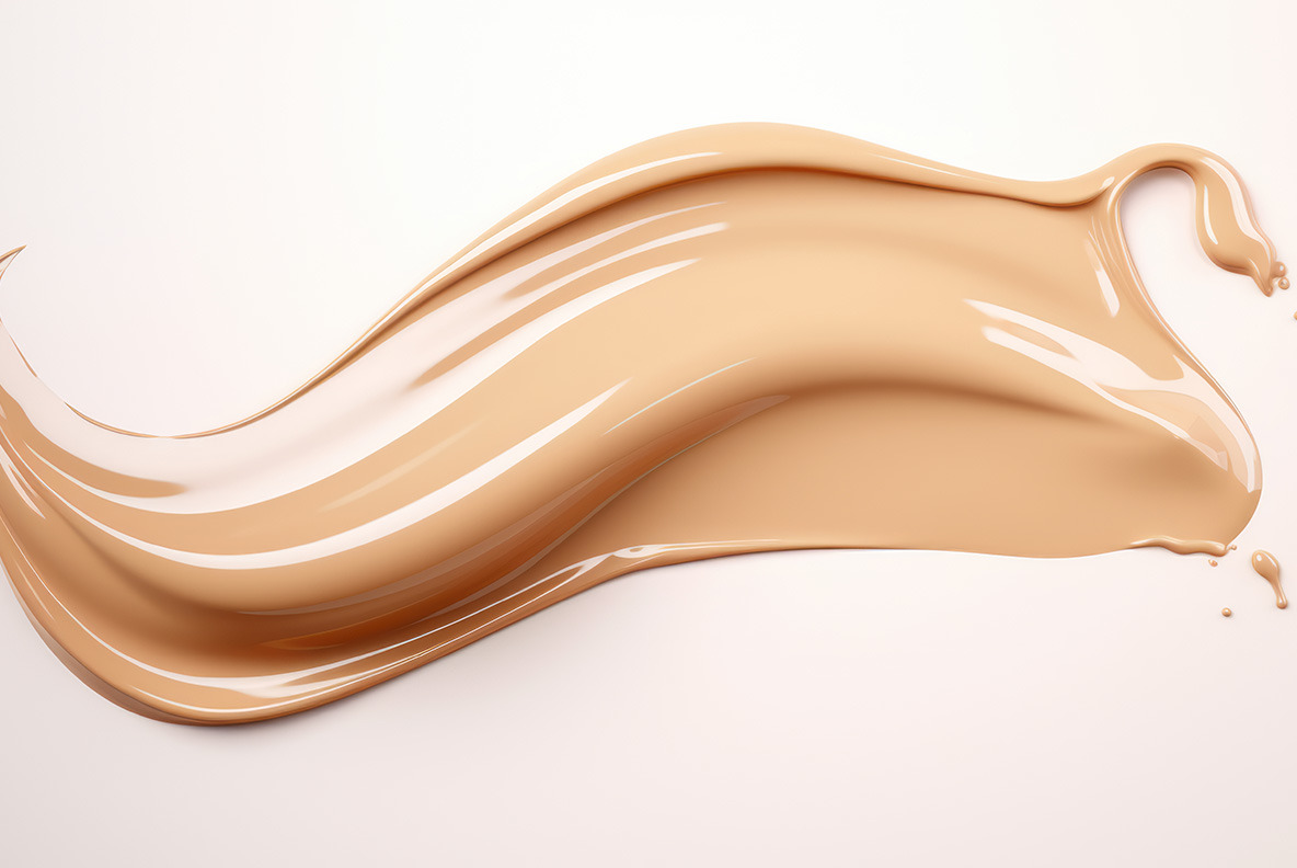 Beige viscous liquid