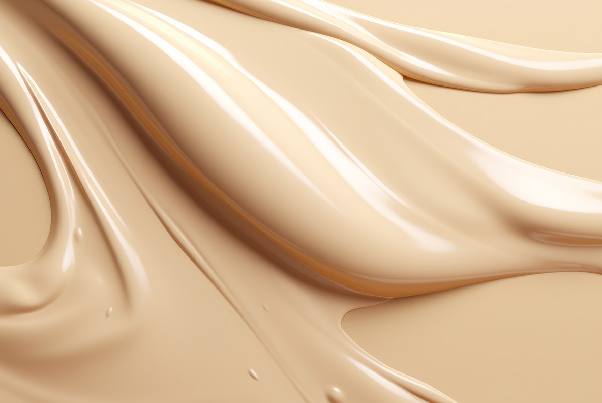 Beige viscous liquid Beige viscous liquid