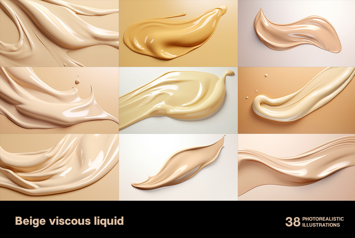 Beige viscous liquid