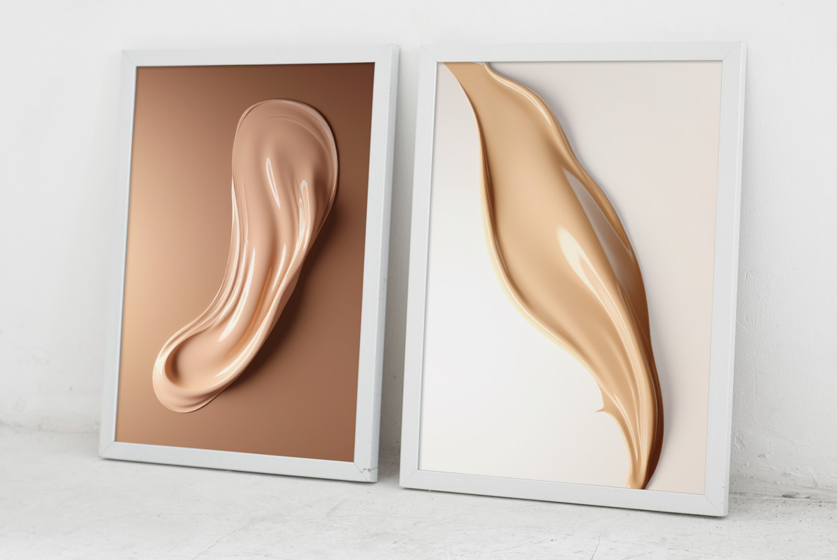 Beige viscous liquid Beige viscous liquid
