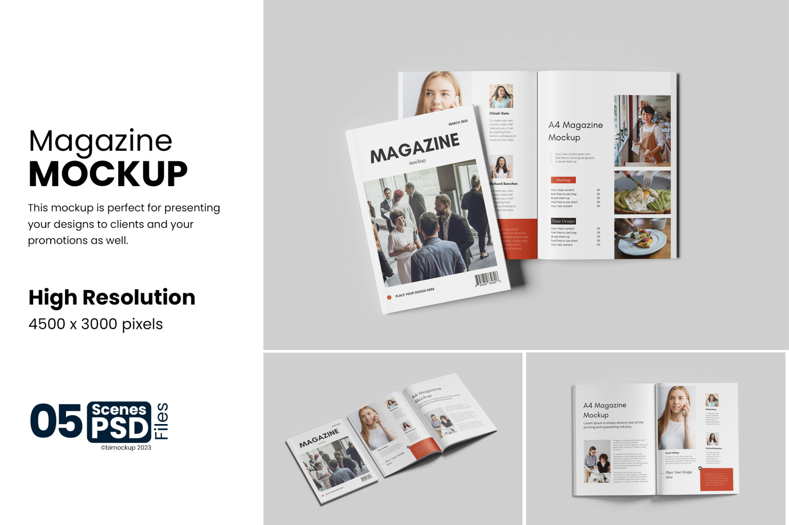 Realistic Magazine Mockup Realistic Magazine Mockup