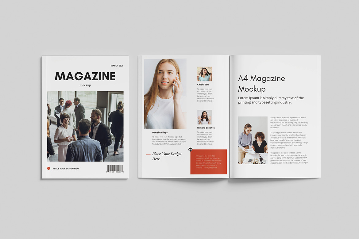 Realistic Magazine Mockup