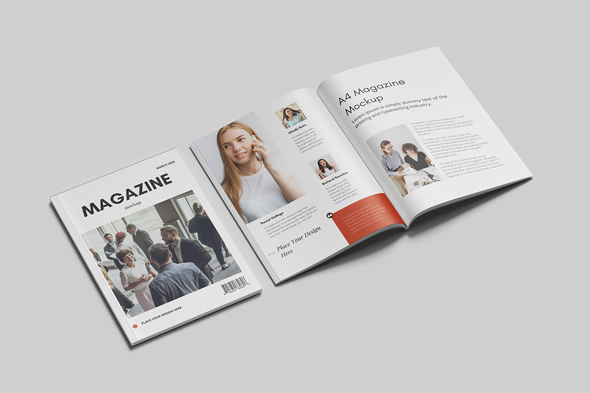 Realistic Magazine Mockup Realistic Magazine Mockup