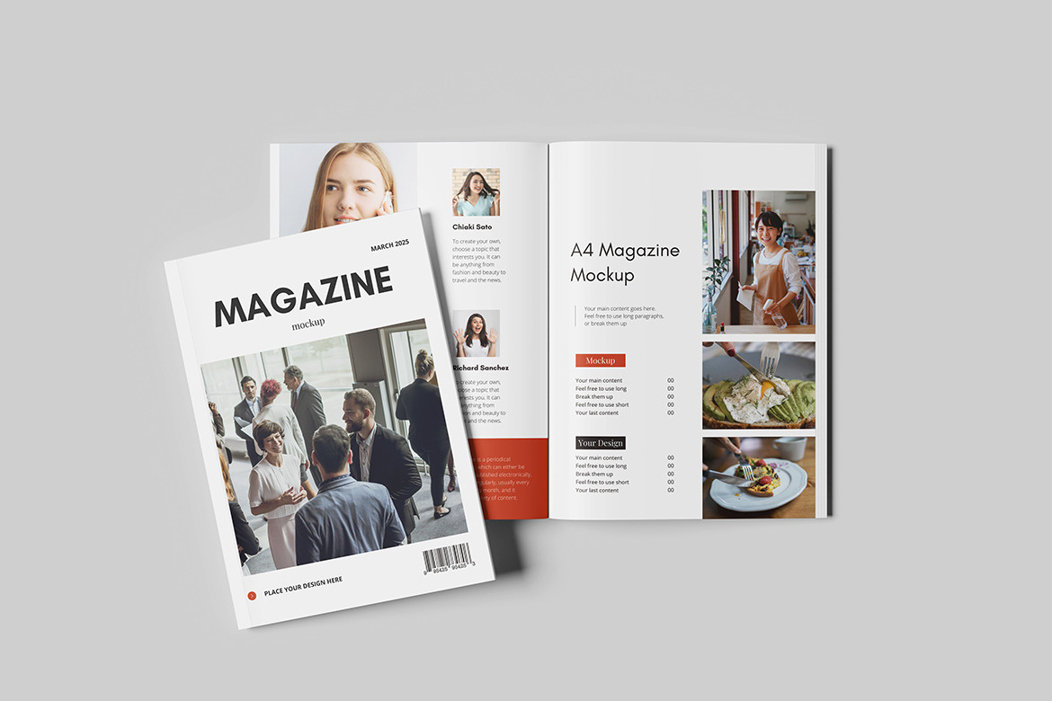 Realistic Magazine Mockup