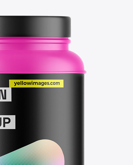 Matte Protein Jar Mockup