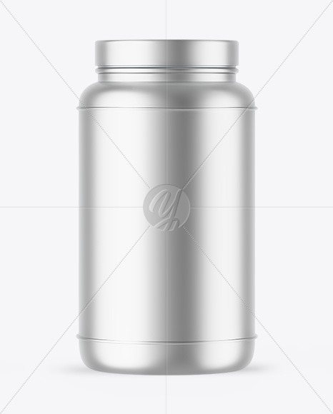 Matte Metallic Protein Jar Mockup Matte Metallic Protein Jar Mockup