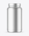 Matte Metallic Protein Jar Mockup Matte Metallic Protein Jar Mockup