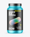 Matte Metallic Protein Jar Mockup Matte Metallic Protein Jar Mockup