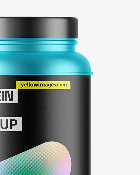 Matte Metallic Protein Jar Mockup Matte Metallic Protein Jar Mockup