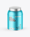 Matte Metallic Tea Tin Can Mockup