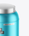 Matte Metallic Tea Tin Can Mockup