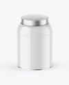 Glossy Tea Tin Can Mockup