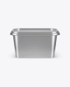 Metallic Container Mockup - Front View