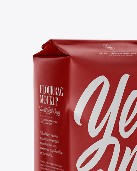 Paper Flour Bag Mockup - Half Side View