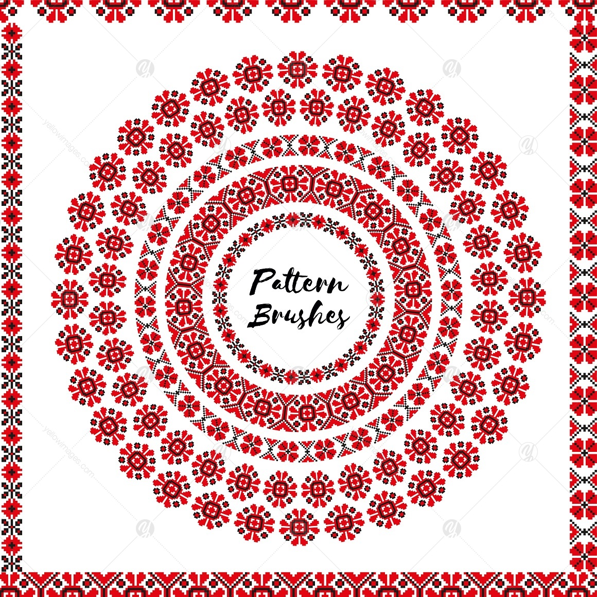 Ukrainian Embroidery: Brushes&Frames Ukrainian Embroidery: Brushes&Frames