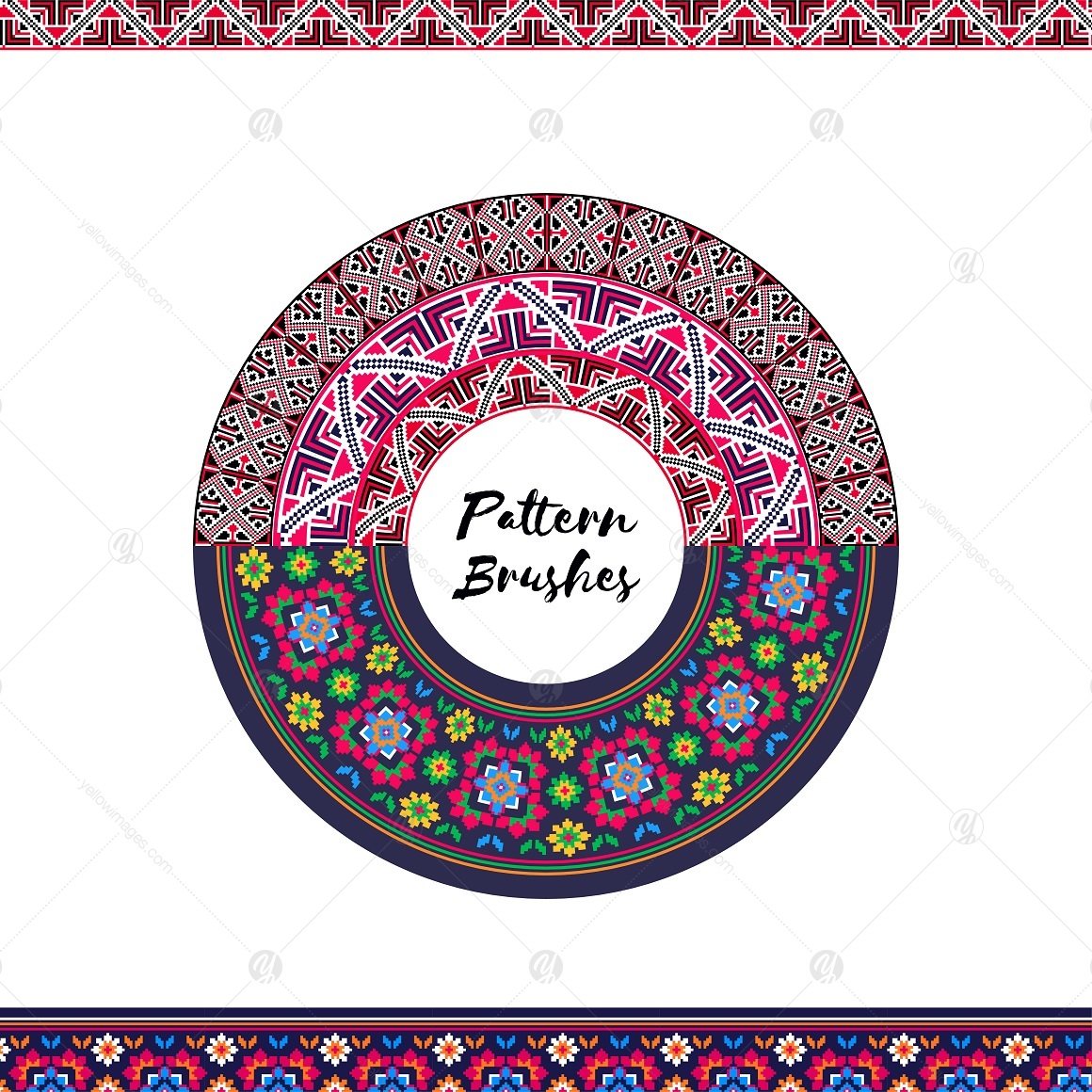 Ukrainian Embroidery: Brushes&Frames Ukrainian Embroidery: Brushes&Frames
