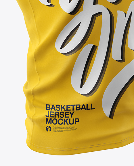 Basketball Jersey Mockup - Half Side View