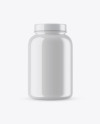 Glossy Protein Jar Mockup