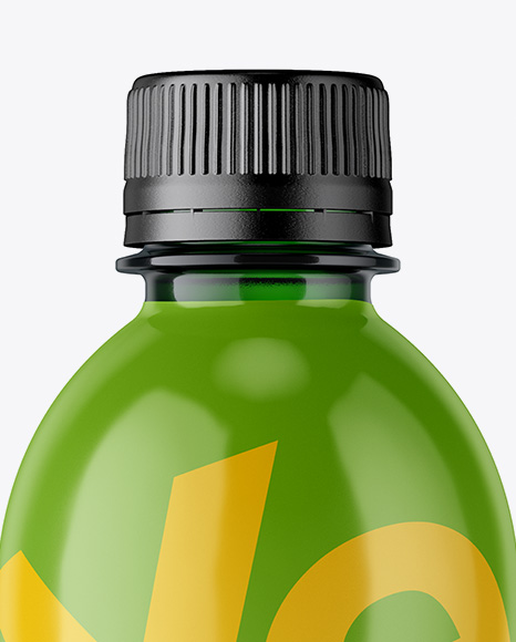 330ml PET Green Bottle W/ Shrink Sleeve Mockup - Free Download Images