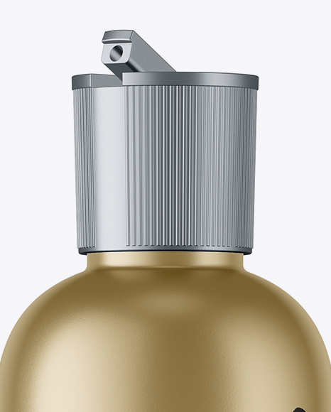 250ml PET Metallic Cosmetic Bottle Mockup