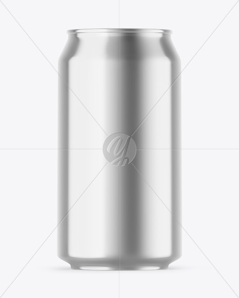 Metallic Drink Can Mockup