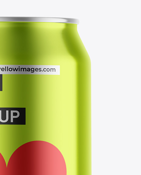 Metallic Drink Can Mockup