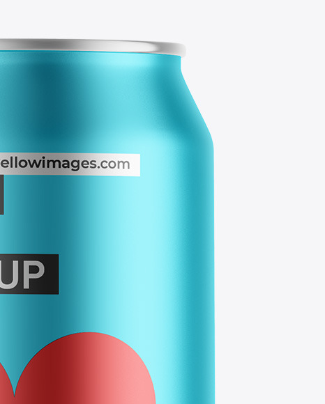 Matte Metallic Drink Can Mockup