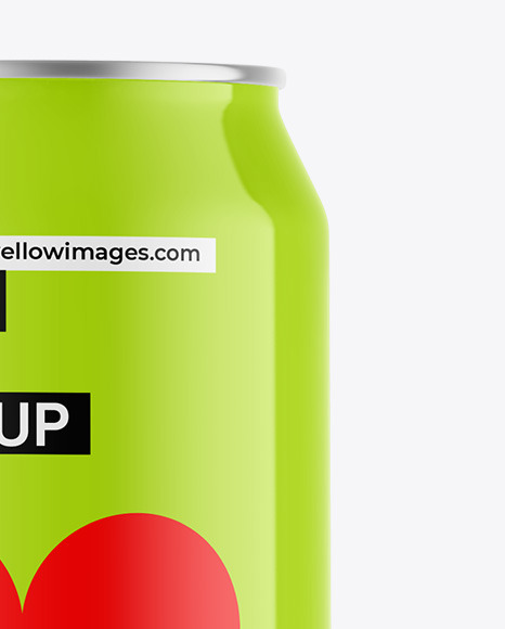 Glossy Drink Can Mockup