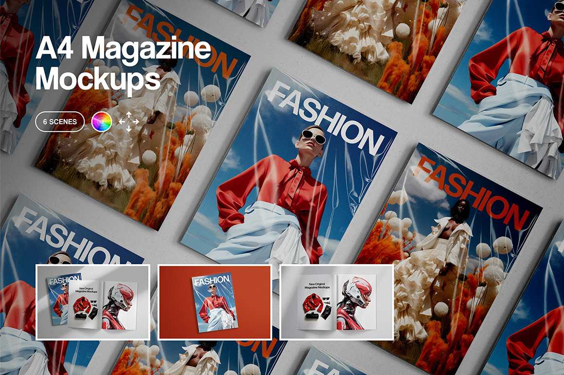 A4 Magazine Mockup A4 Magazine Mockup