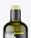 Green Glass Olive Oil Bottle Mockup