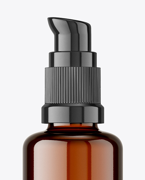 50ml Amber Pump Bottle Mockup