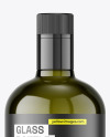 Green Glass Olive Oil Bottle Mockup