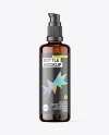 100ml Amber Pump Bottle Mockup