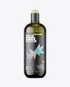 Green Glass Olive Oil Bottle Mockup