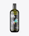 Green Glass Olive Oil Bottle Mockup