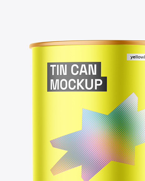 Metallic Tin Can Mockup