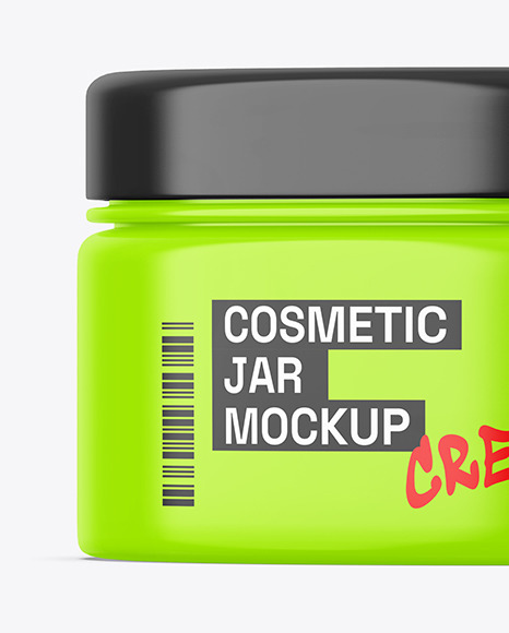 Glossy Cosmetic Jar Mockup