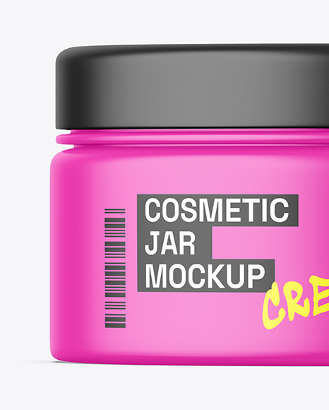 Matte Cosmetic Jar Mockup