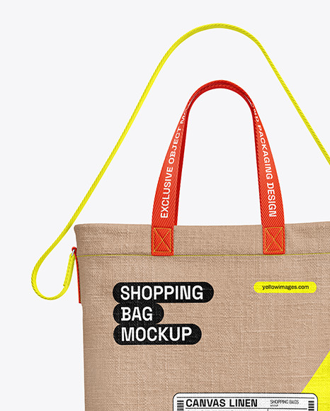 Canvas Linen Shopper Bag Mockup