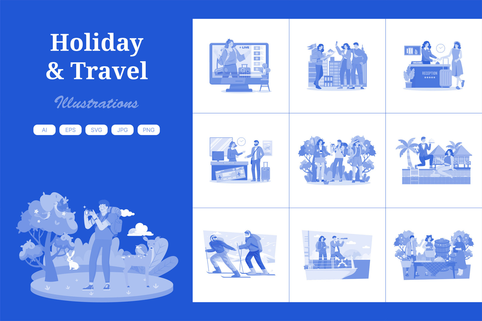 M728_Holiday &amp; Travel Illustration Pack 1