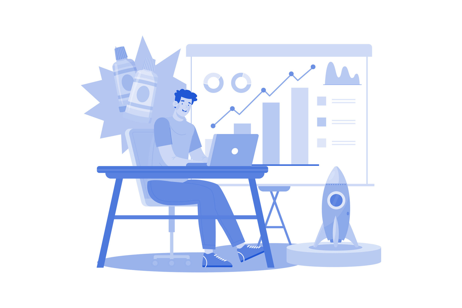 M729_ Multitasking Concept Illustration Pack M729_ Multitasking Concept Illustration Pack