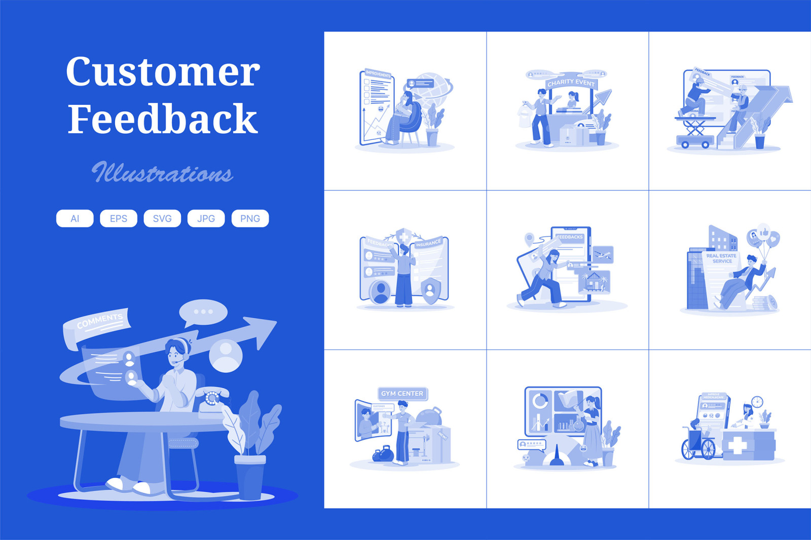 M730_Customer Feedback Illustration Pack 1 M730_Customer Feedback Illustration Pack 1