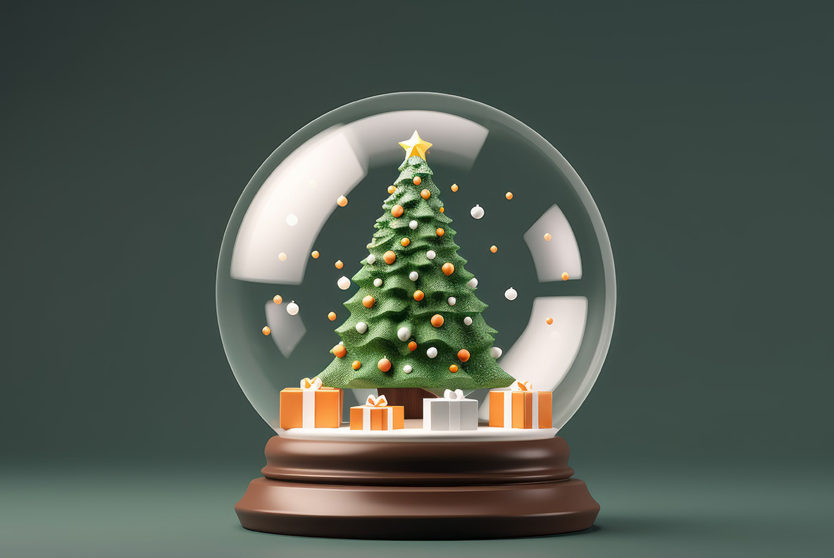 Christmas snow globe