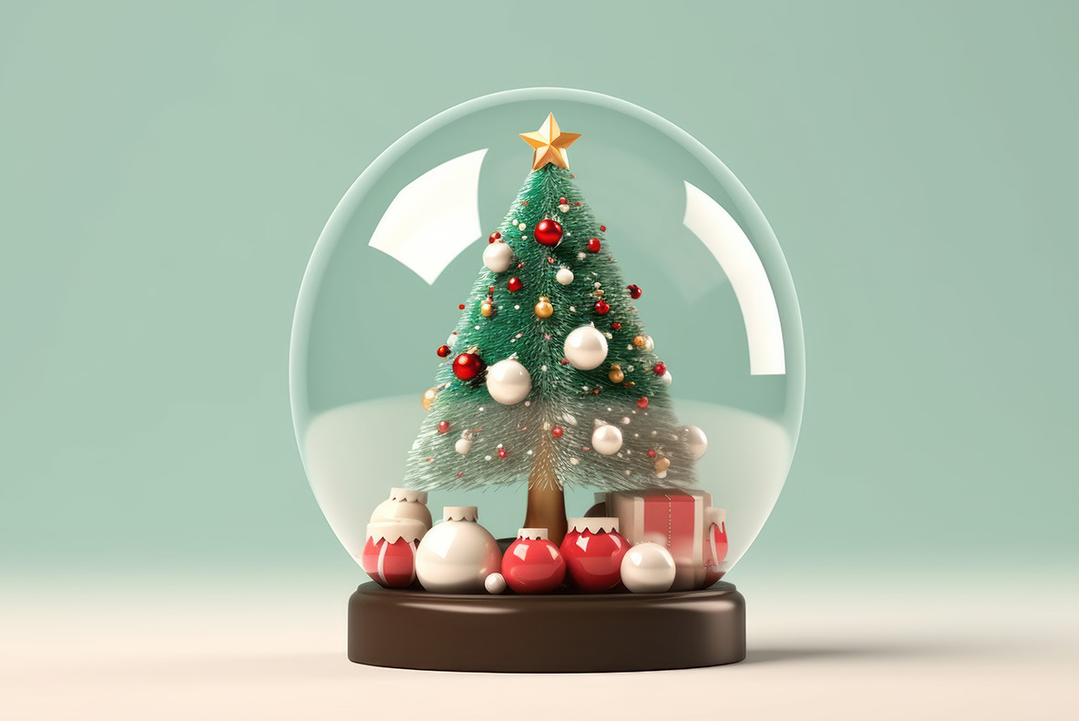 Christmas snow globe