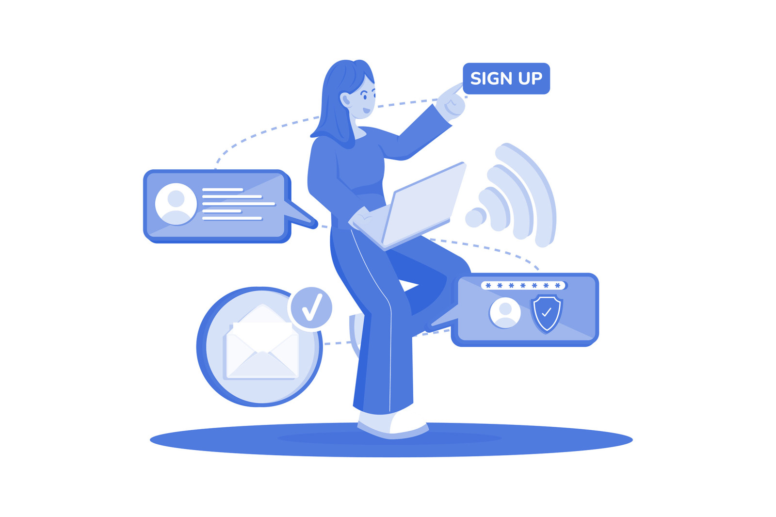 M741_Email Service Illustration Pack M741_Email Service Illustration Pack