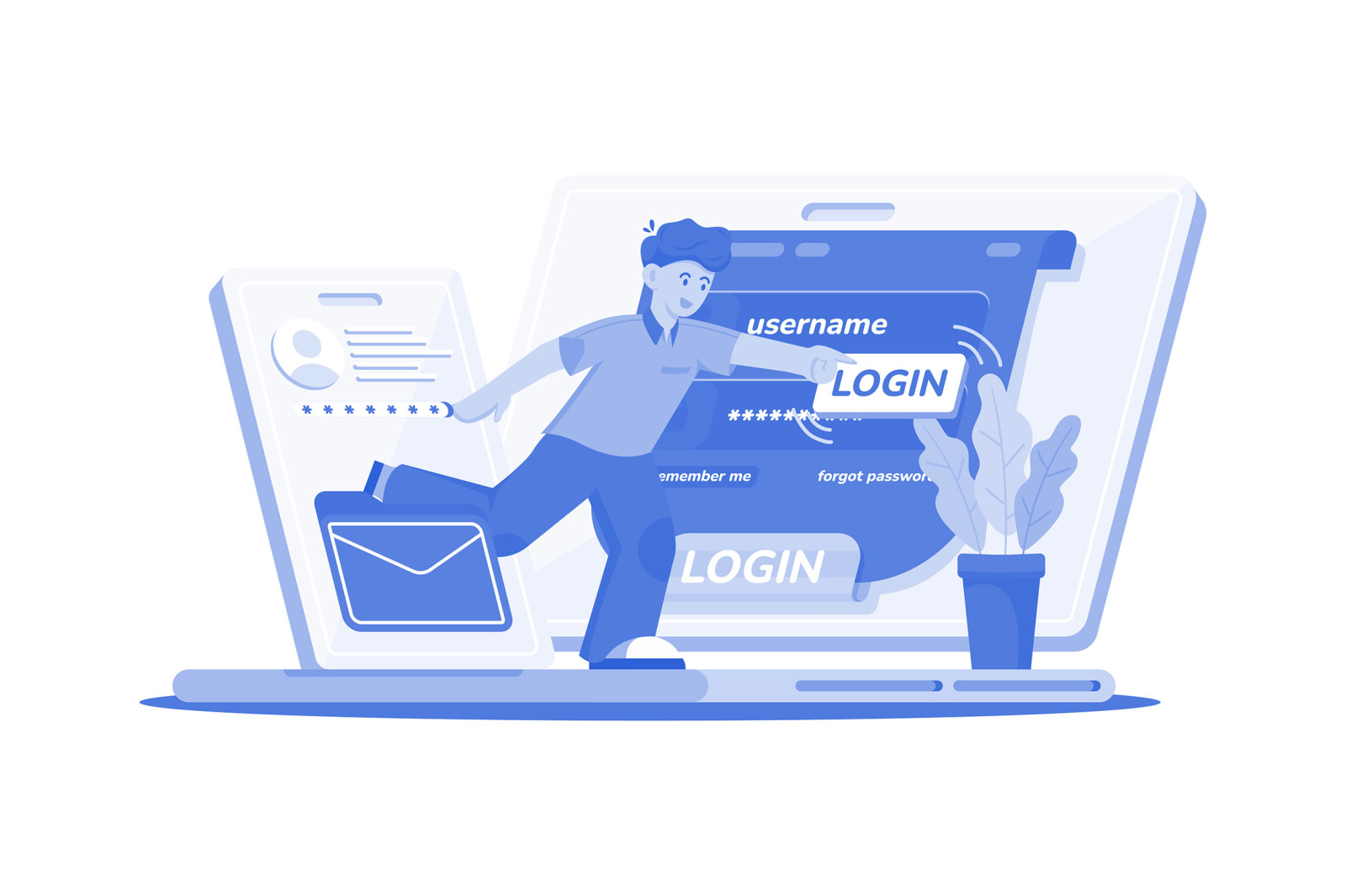 M741_Email Service Illustration Pack M741_Email Service Illustration Pack