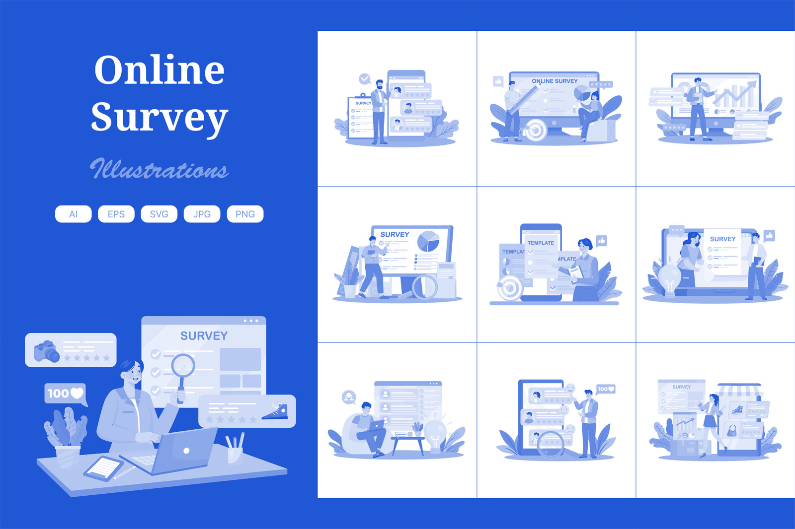 M739_Online Survey Illustration Pack 1 M739_Online Survey Illustration Pack 1