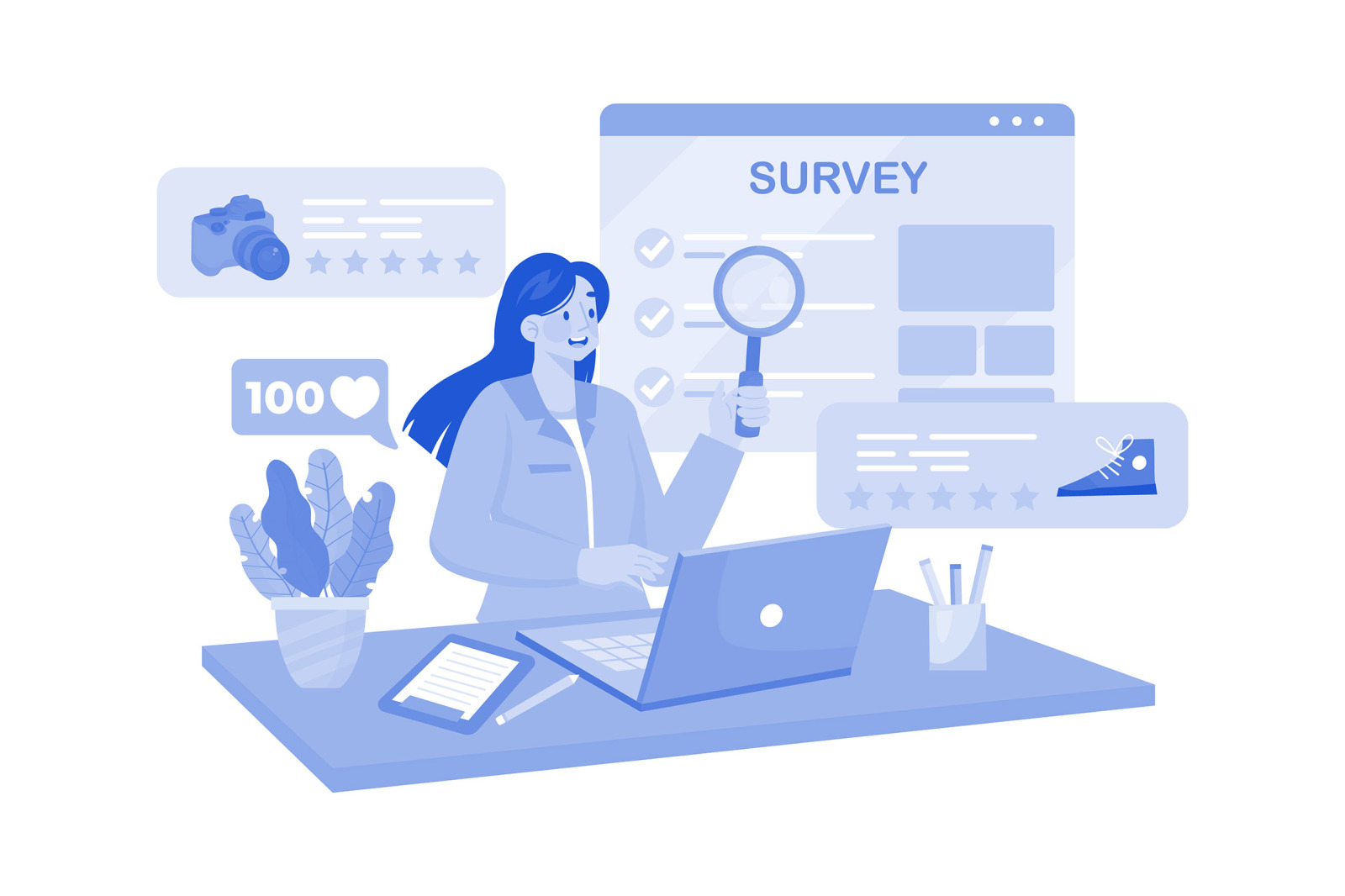 M739_Online Survey Illustration Pack 1 M739_Online Survey Illustration Pack 1